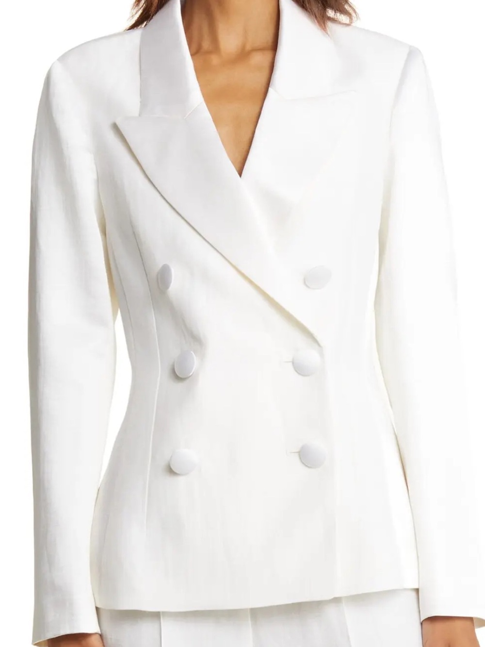 New Ted Baker London Cream Astha Double-Breasted Blazer